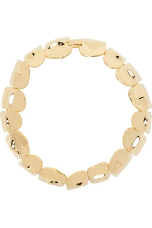 Acne Studios Gold Brass Croco Scale Necklace