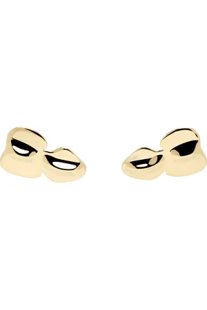 Acne Studios Gold Brass Croco Scale Earrings