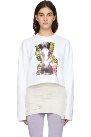 Acne Studios White Digital Print Sweatshirt