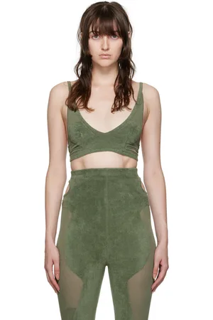 DION LEE Khaki Chenille Intarsia Bra