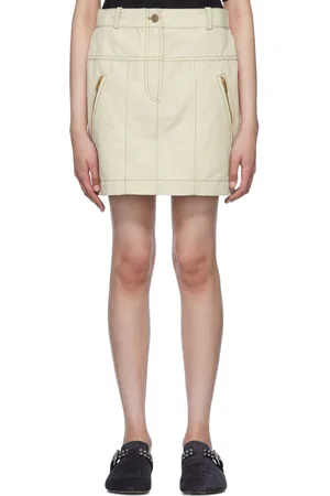 3.1 Phillip Lim Off-White Denim Miniskirt