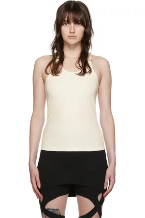 DION LEE White E-Hook Tank Top