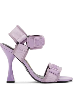 VERSACE Purple Flair Heeled Sandals