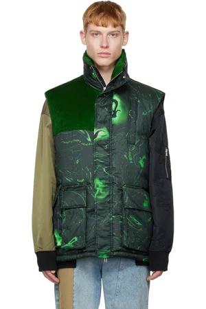Feng Chen Wang Black & Graphic Down Vest