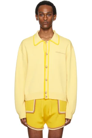 King & Tuckfield Yellow Bomber Cardigan