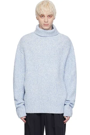 King & Tuckfield Blue Chunky Turtleneck