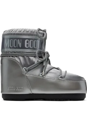 Moon Boot Silver Icon Low Glance Satin Boots
