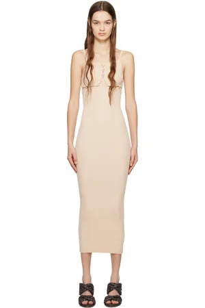 Wynn Hamlyn Beige Sunny Maxi Dress