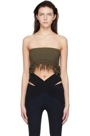 DION LEE Green Cotton Bandeau
