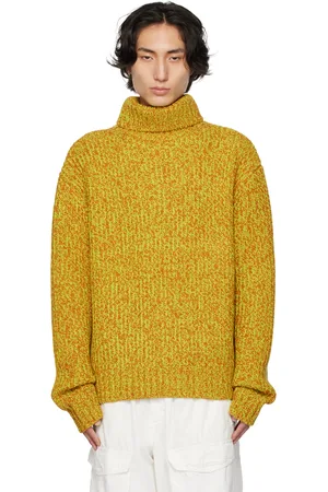 King & Tuckfield Green & Orange Marled Turtleneck