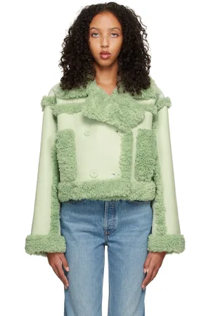 Stand Studio SSENSE Exclusive Green Kristy Faux-Shearling Jacket