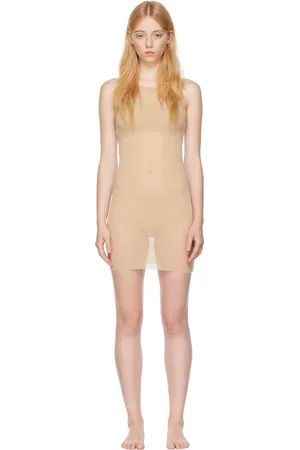 SKIMS Beige Summer Mesh Minidress