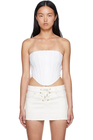 DION LEE White Nylon Corset