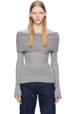 Elleme Gray Off Shoulder Sweater