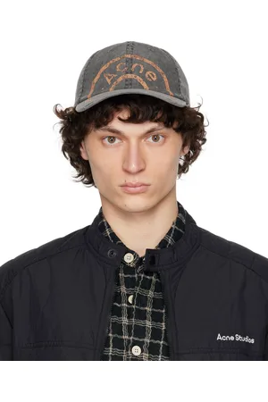 Acne Studios Black Printed Logo Cap