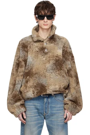 Alexander McQueen Brown Oversized Forrest Fleece Sweater