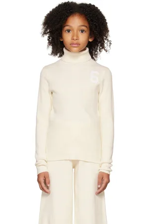 Maison Margiela Kids Off-White Logo Turtleneck