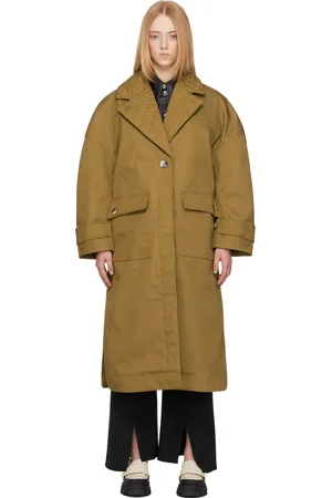 Ganni Tan Padded Coat