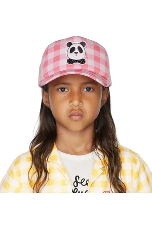 Mini Rodini Kids Panda Gingham Cap