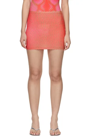 Sinead Gorey SSENSE Exclusive Red Digital Print Curve Enhancing Skirt