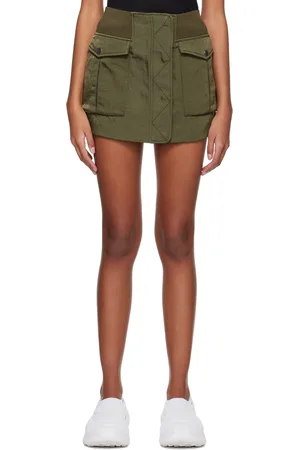 DION LEE Green Bomber Miniskirt