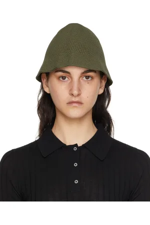 DION LEE Khaki Crochet Beach Hat
