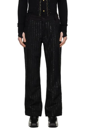 Ernest W. Baker Black Flare Trousers