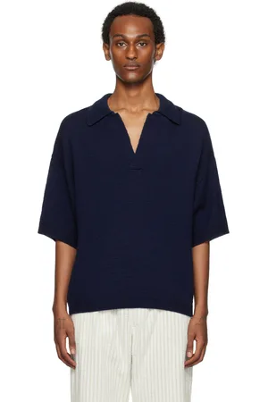 King & Tuckfield Navy Oversized SL Polo