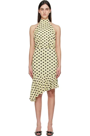 Miaou Yellow & Black Karina Midi Dress