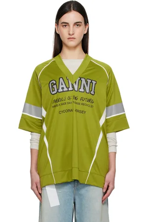 Ganni Green Future Mesh Oversized T-shirt