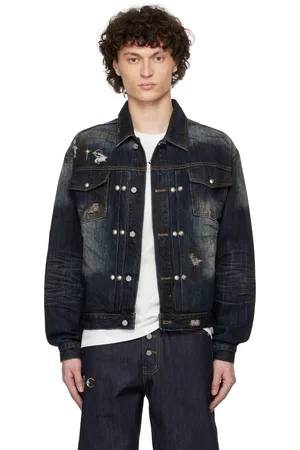 THUG CLUB Burn Down Denim Jacket