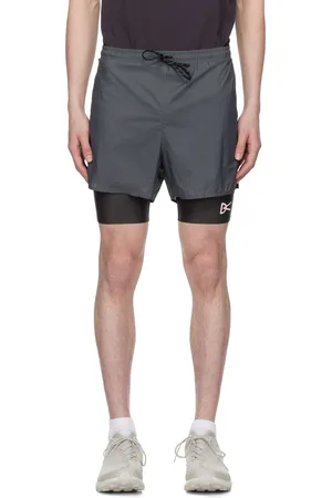 District Vision Gray Ripstop Layered Trail Shorts