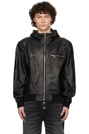 THUG CLUB Slim Rock Leather Jacket