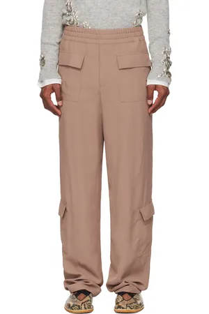 DRIES VAN NOTEN Pink Twill Cargo Pants