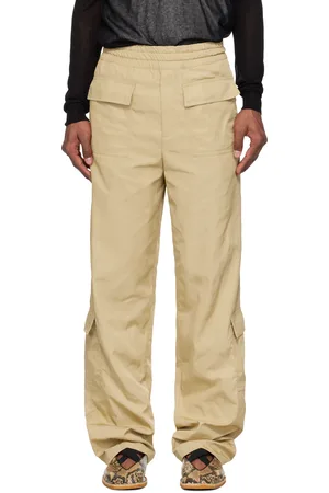 DRIES VAN NOTEN Beige Twill Cargo Pants