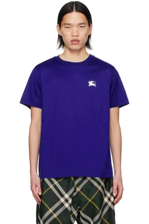 Burberry Blue Embroidered T-Shirt
