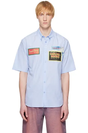 MARTINE ROSE Blue Casual Shirt