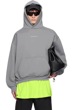 Balenciaga Gray Reflective Moll Arch Medium Fit Hoodie