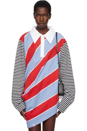 Charles Jeffrey Loverboy Red & Blue Topsy Turvy Polo