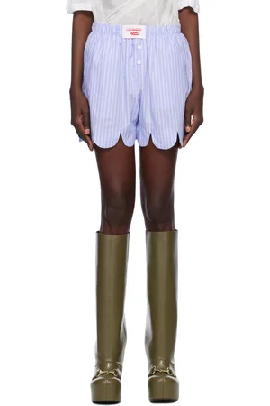 Charles Jeffrey Loverboy Blue Scalloped Boxer Shorts
