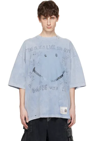 Maison Mihara Yasuhiro Bleached Smily Face Print T-shirt