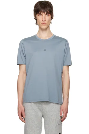 C.P. Company Gray 70/2 Mercerized Jersey Printed Logo T-Shirt