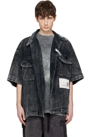 Maison Mihara Yasuhiro Amateur Sewn Like Corduroy Short-Sleeve Shirt