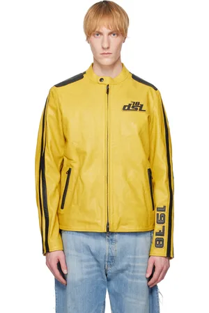 Diesel Yellow L-Pop Leather Jacket