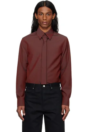 Jil Sander Red Tie Shirt