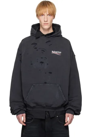 Balenciaga Black Political Campaign Layered Hoodie
