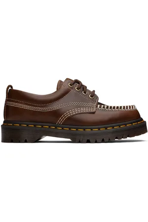 Dr. Martens Brown Lowell Leather Moc Toe Derbys
