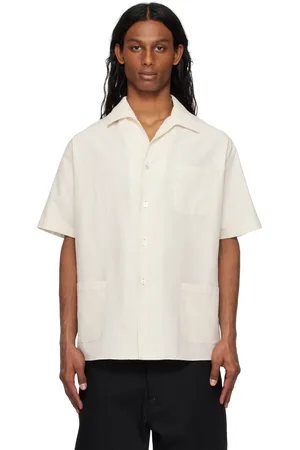 Maison Margiela Off-White Open Spread Collar Shirt