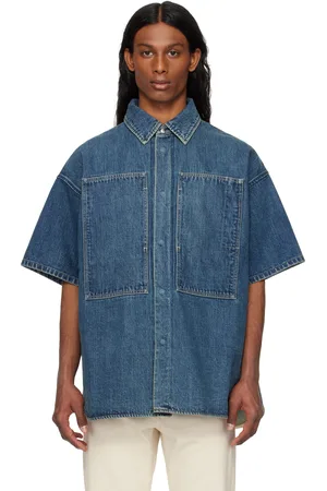 Jil Sander Blue Patch Pocket Denim Overshirt