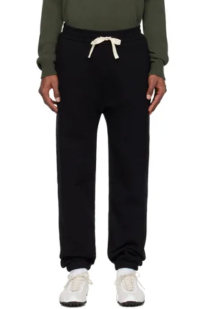 Jil Sander Black Embroidered Logo Sweatpants